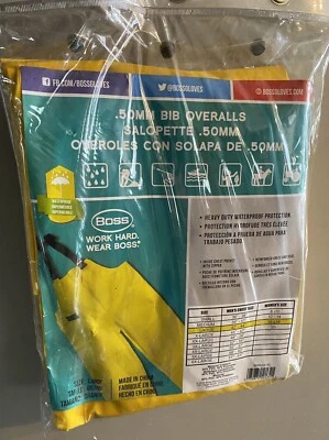 Mono con tirantes Boss amarillo recubierto de PVC de poliéster talla grande Foto 1 de 4
