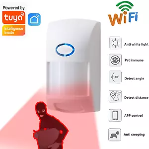 WiFi Mini PIR Motion Sensor Infrared Alarm Detector For Tuya Smart Life APP Lot - Picture 1 of 19