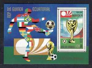 S5143) Guinea Ecuatorial 1974 MNH Wc Football -coppa Mundo Fútbol S/S - Imagen 1 de 1