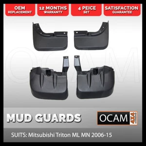 Mud Guards Flaps Front and Rear For Mitsubishi Triton ML MN 2006-04/2015 4WD 4X4 - Picture 1 of 10