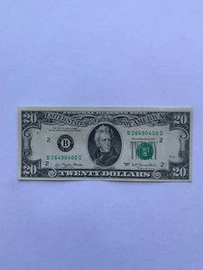 1977 $20 Used U.S. Currency Serial Number # B26490400D - Picture 1 of 8