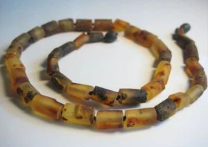 Raw Genuine Green Baltic Amber Necklace Handmade Gemstone !!!  - Picture 1 of 3