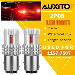 2X 1157 Red LED Brake Stop Tail Light Parking Bulbs High Power BAY15D 7528 2357 - Picture 1 of 12