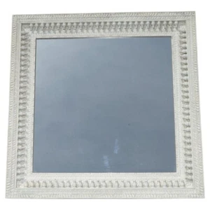 ANTIQUE HAND CARVED & PAINTED BURMESE LIBERTY'S LONDON STYLE OVERMANTLE MIRROR - Picture 1 of 11