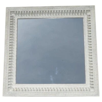 ANTIQUE HAND CARVED & PAINTED BURMESE LIBERTY'S LONDON STYLE OVERMANTLE MIRROR - Image 1 of 4