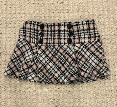 LADIE'S/JUNIOR'S (MY MICHELLE) КЛЕТКУ ПЛИССИРОВАННЫЕ СПЕРЕДИ МИНИ ЮБКА SZ. 1 - Изображение 1 из 4