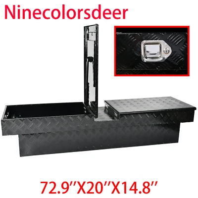 72" Aluminum Gull Wing Crossover Heavy Duty Truck Tool Box w/ Lock - Image 1 of 4