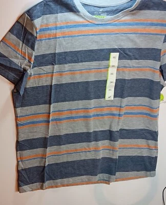 Camiseta John Bartlett Consensus Azul Naranja Rayas Manga Corta Talla XL Nueva Foto 1 de 4