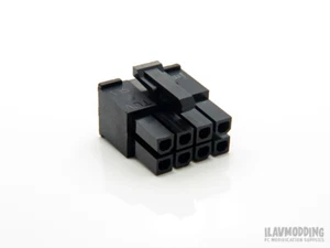 PC 8-pin EPS (CPU) / 8-pin Modular Connector Housing Female - BLACK [1pcs] - Picture 1 of 2