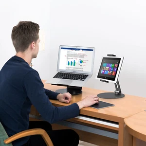 Tablet Handy Ständer Haltung Aluminium Grau Höhenverstellbar 360° drehbar THAG - Bild 1 von 9