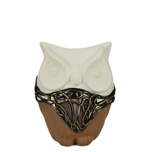 Figura decorativa de cerámica figura búho Uhu bauz estatua escultura 17 cm decoración pájaro decorativo pájaro decorativo  - Imagen 1 de 3