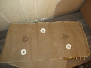 Burlap Table Runner Decorated for Wedding 9' X14" - Picture 1 of 5