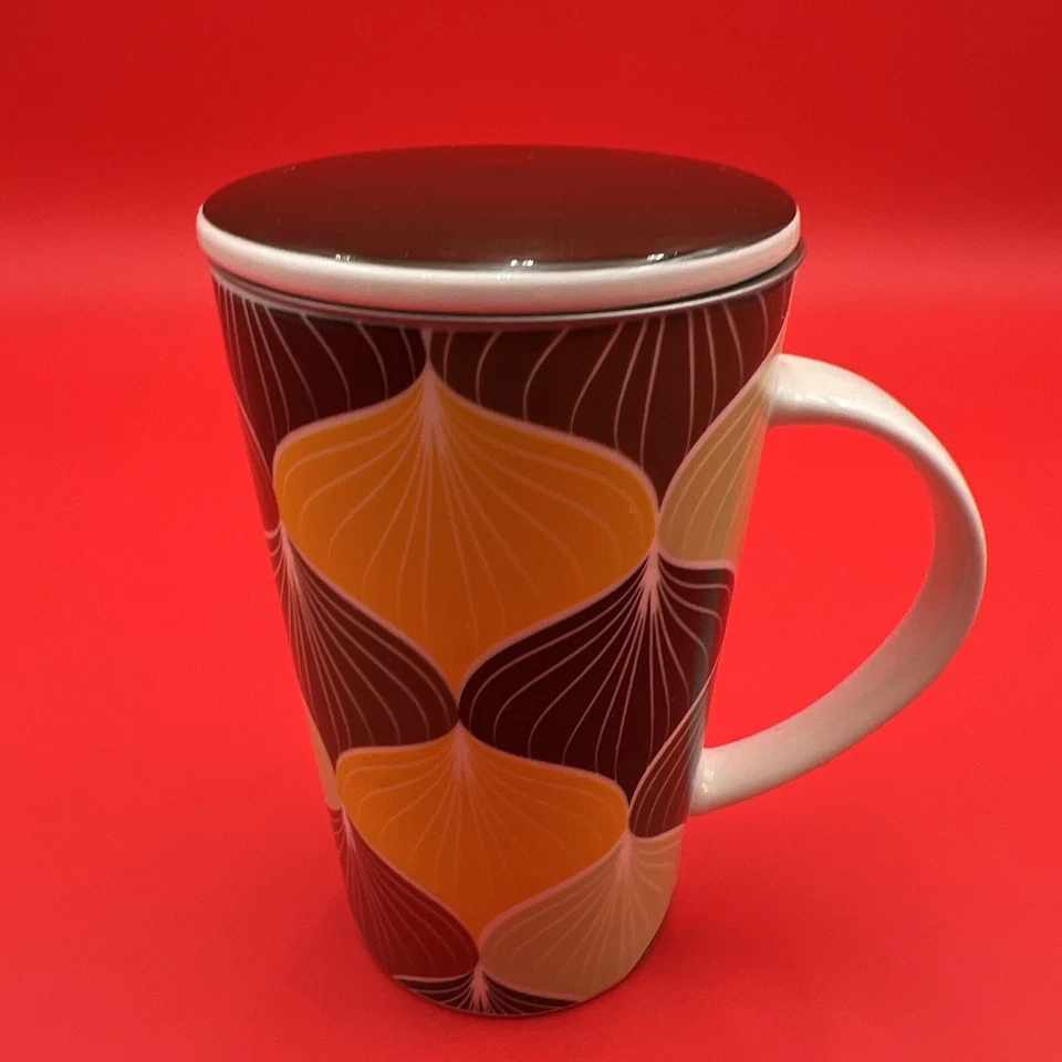 Teavana Ceramic Cup Mug 12 oz with Stainless Steel Tea Infuser Strainer & Lid - Image 1 of 4