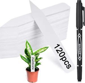 Plant Labels 120PCS,  Outdoor Waterproof Garden Markers, Plastic Nursery Seed Pl - Picture 1 of 12