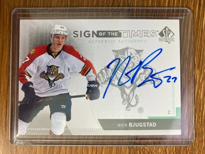 2013-14 Sp Authentic Sign Of The Times - Nick Bjugstad Auto - Panthers - Image 1 of 2