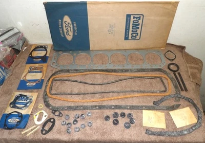 1954-1959 Ford Custom Fairlane F100 F250 NOS 6Cyl 223 ENGINE OVERHAUL GASKET SET - Image 1 of 4