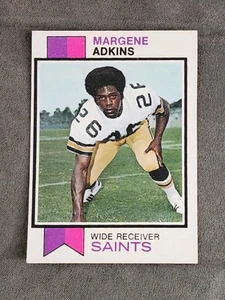 1973 Topps #161 Margene Adkins RC - Set Break - New Orleans Saints - Foto 1 di 2