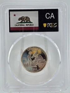 2005 S Silver Washington Quarter California PCGS  PR70DCAM Top Pop Free Shipping - Picture 1 of 2