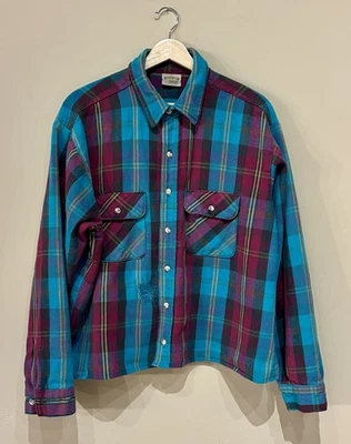 Camisa de franela Five Brothers para hombre, vintage años 70/80, hecha en EE. UU. Foto 1 de 4