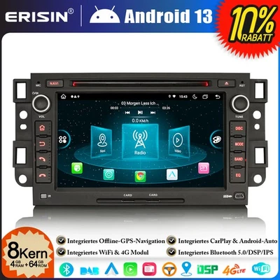 64GB DAB+Android 14 Autoradio GPS Navi DSP Chevrolet Buick Enclave GMC HUMMER H2 - Bild 1 von 4