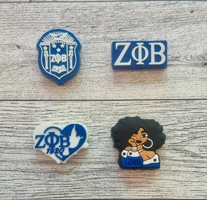 Cuentas focales de silicona ZOB Zeta Phi Beta Sorority | Divine Nine | Greek Life - Imagen 1 de 5