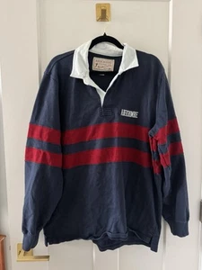 Abercrombie Fitch Vintage Rugby Shirt XXL gestreift blau rot - Bild 1 von 4