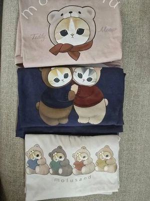 Mofusand Women Cat T-Shirt Uniqlo 11&12, 13 Size Kid Fit Small/Medium Size Women - Image 1 of 4