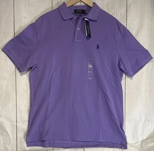NEW Polo Ralph Lauren Medium Lavender Pique Cotton Shirt Purple Pony $89 NWT - Picture 1 of 4
