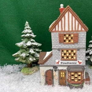 Dept 56 Dickens Village Series Poulterer 1988 With Cord & Light Vintage! - Bild 1 von 4
