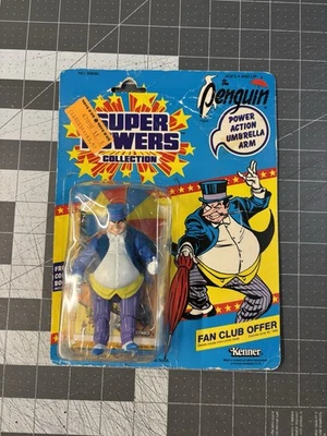 复古 1985 年肯纳超级大国收藏企鹅可动人偶 DC 漫画密封 — 第 1/4 张图片