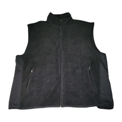 Vintage Gap Vest Men's XXL Black Fleece Sherpa Pockets  Y2K 90s 3 Pocket - Image 1 of 4