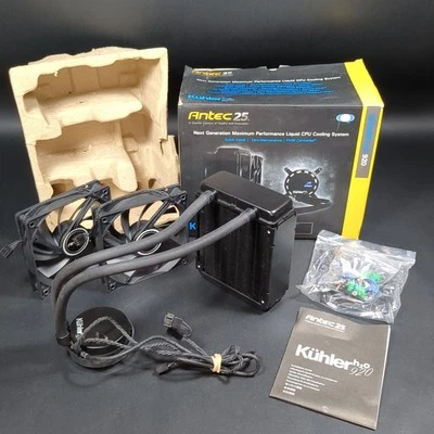 Antec Kuhler H2O 920 Liquid CPU Cooler System 120mm Dual Fans New - Image 1 of 4