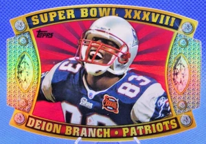 2011 Topps Super Bowl Legends Giveaway Die Cut Deion Branch Patriots SB-50 - Picture 1 of 2