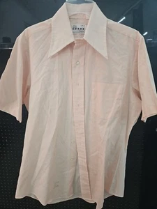 Camicia vintage Now Breed By Campus taglia M manica corta bottoni colletto pugnale rosa - Foto 1 di 7