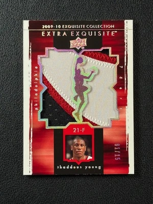 THADDEUS YOUNG 2009-10 UPPER DECK EXQUISITE COLL GU EXTRA EXQUISITE PATCH 01/15 - Image 1 of 2
