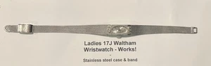 NICE Waltham Ladies 17 Jewel Silver Mesh Band Swiss Working Wind up Watch - Picture 1 of 6