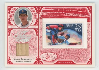 Alan Trammell 2005 Leaf Century Stamps Red /92 Bat #S-61 Detroit Tigers - Image 1 of 3