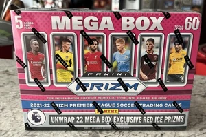 2021-22 Panini Prizm Premier League Soccer Mega Box EPL Red Ice Prizm Sealed - Picture 1 of 4