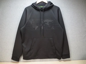 VG Hugo Boss Men's Black Hooded Sweatshirt Soody Diamond 1 Sparkling Logo, SZ L - Picture 1 of 6