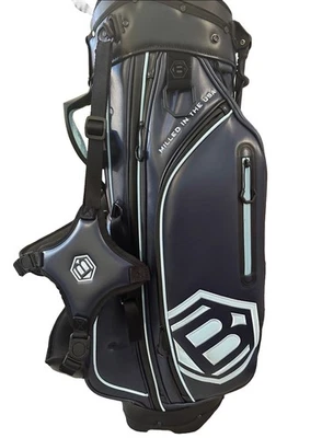 Bettinardi Premium Stand Golf Bag Milled In USA Navy Black 5 Way W/Rain Hood - Image 1 of 4