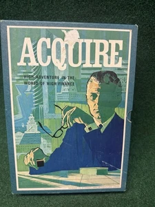 Vintage 3M ACQUIRE Bookshelve Board Game Complete 1968 - Picture 1 of 5