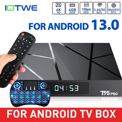 NEW Smart 6K TV BOX 4+128GB Netzwerk Media Player Quad Core Android 13.0 WIFI6 - Bild 1 von 4