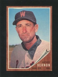 #152 MICKEY VERNON, Senators - 1962 Topps: EX-MT+, pack fresh/good gloss 220678e - Picture 1 of 3