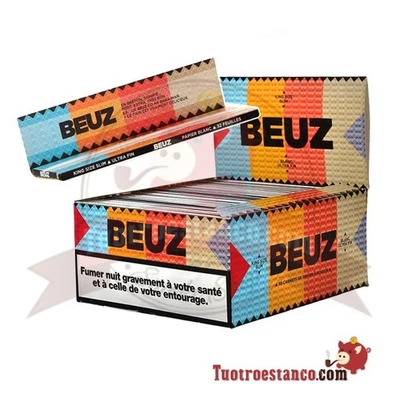 Beuz Cartine Lunghe King Size Slim Rolling Rolling paper Da 50 Libretti - Immagine 1 di 4