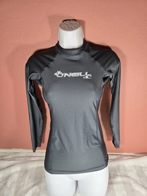 Top O'Neill Mujer Piel Básica 50+ Manga Larga Natación Erupción Gard Gris Pequeño S Nuevo sin Etiquetas Foto 1 de 4
