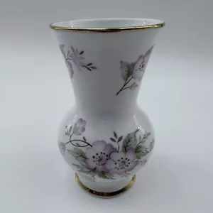 Queensway Clematis Floral Posy Vase weiß Fine Bone China rosa - Bild 1 von 7