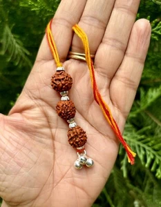 925 SILBER MAULI KALAWA RAKHI ARMBAND 1 Stck. Kalaya Hindu Charms, Hängend 4 - Afbeelding 1 van 5