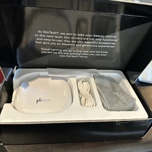 GLO TECH LED COMPACT Magnifying Small Mirror 1X & 10X Travel White FAST 2 SHIP - Picture 1 of 4
