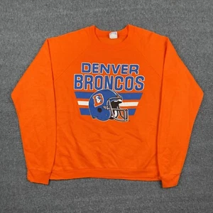 Felpa vintage Garan Denver Broncos uomo grande arancione NFL pullover anni 90 - Foto 1 di 7