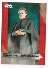 2017 TOPPS STAR WARS THE LAST JEDI SILVER PARALLEL #7 GENERAL LEIA ORGANA #07/99